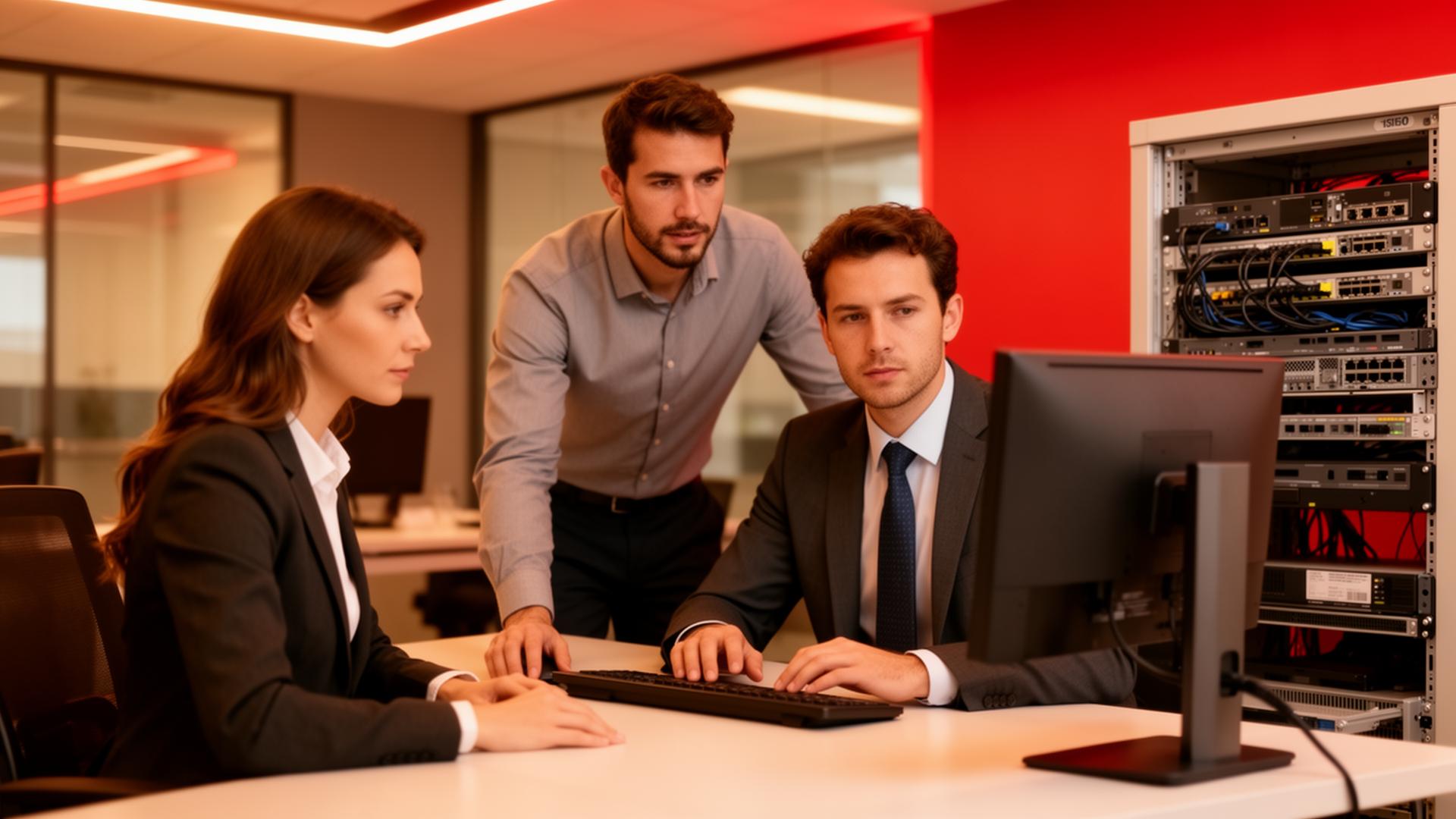 HometechIT technicians providing managed IT support to a South Florida business